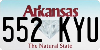 AR license plate 552KYU