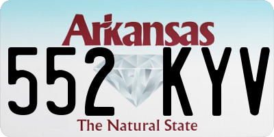 AR license plate 552KYV