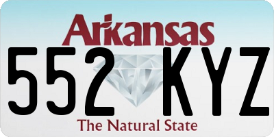 AR license plate 552KYZ