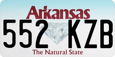 AR license plate 552KZB