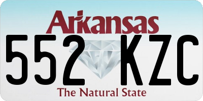 AR license plate 552KZC
