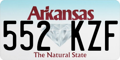 AR license plate 552KZF