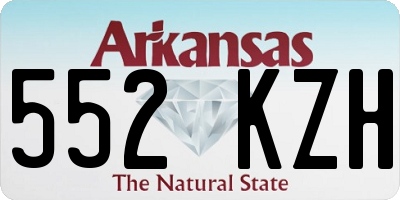 AR license plate 552KZH
