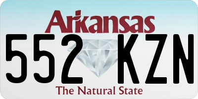 AR license plate 552KZN