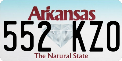 AR license plate 552KZO