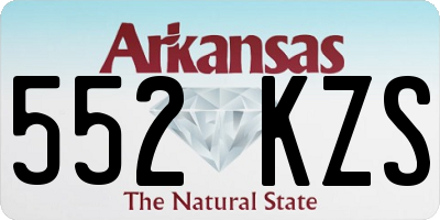 AR license plate 552KZS