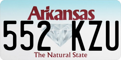 AR license plate 552KZU