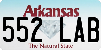 AR license plate 552LAB