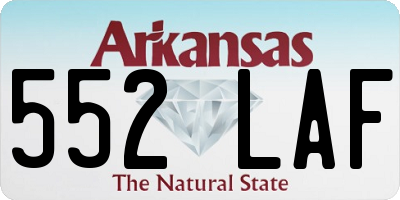 AR license plate 552LAF