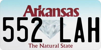 AR license plate 552LAH