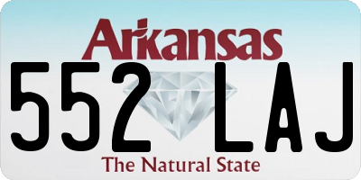 AR license plate 552LAJ