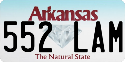 AR license plate 552LAM
