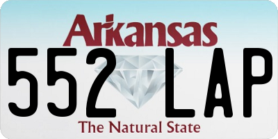 AR license plate 552LAP