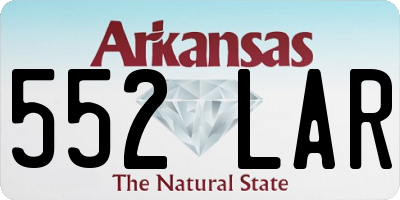 AR license plate 552LAR