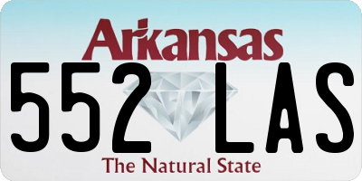 AR license plate 552LAS