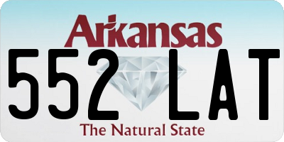 AR license plate 552LAT