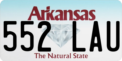 AR license plate 552LAU
