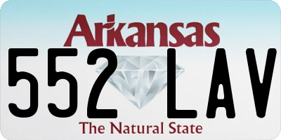 AR license plate 552LAV