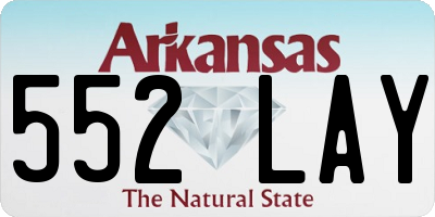 AR license plate 552LAY