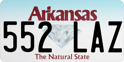 AR license plate 552LAZ