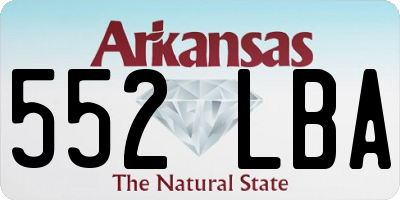 AR license plate 552LBA