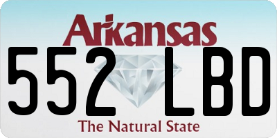 AR license plate 552LBD