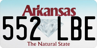 AR license plate 552LBE