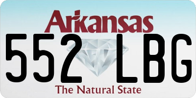 AR license plate 552LBG