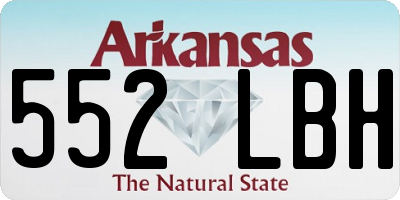 AR license plate 552LBH
