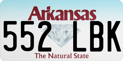 AR license plate 552LBK