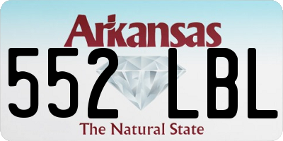 AR license plate 552LBL