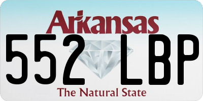 AR license plate 552LBP