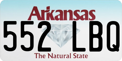AR license plate 552LBQ