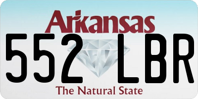 AR license plate 552LBR