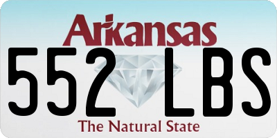 AR license plate 552LBS