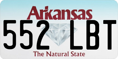 AR license plate 552LBT