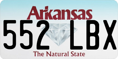 AR license plate 552LBX