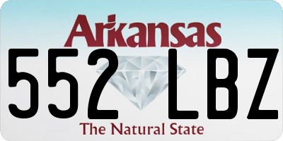 AR license plate 552LBZ