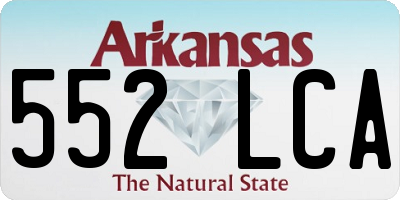 AR license plate 552LCA