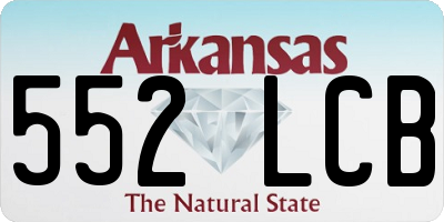 AR license plate 552LCB