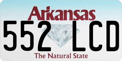 AR license plate 552LCD