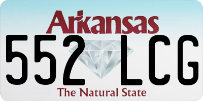 AR license plate 552LCG