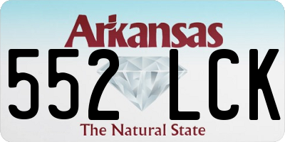 AR license plate 552LCK