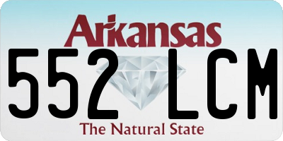 AR license plate 552LCM