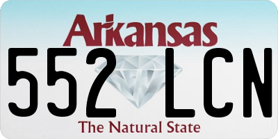 AR license plate 552LCN