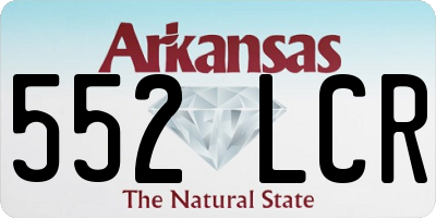 AR license plate 552LCR