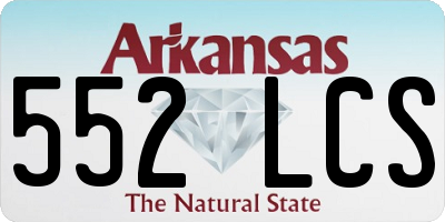AR license plate 552LCS