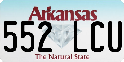 AR license plate 552LCU