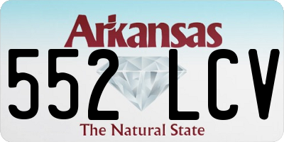 AR license plate 552LCV