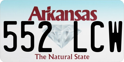 AR license plate 552LCW